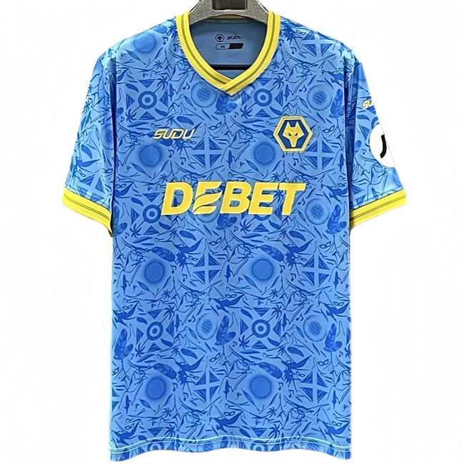 2025-26 Mens Wolves Third away blue soccer Jersey