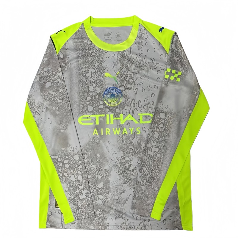 2025-26 Mens  Manchester City Third away Long Sleeve soccer Jersey