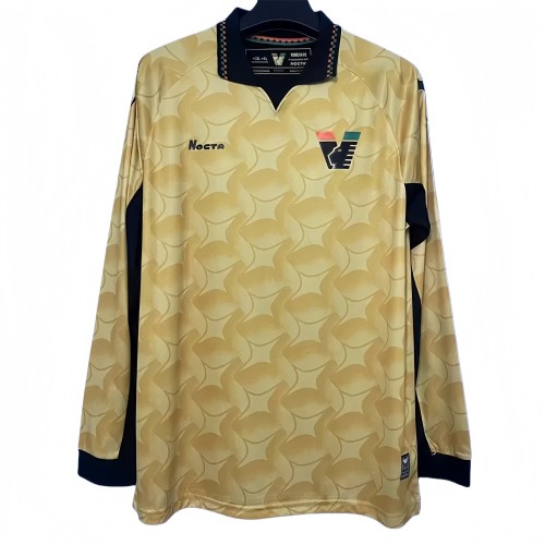 2025-26 Mens Venezia FC Yellow Goalkeeper Long Sleeve Soccer Jersey