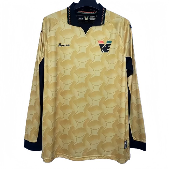 2025-26 Mens Venezia FC Yellow Goalkeeper Long Sleeve Soccer Jersey
