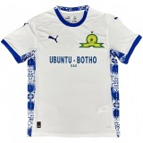 2025-26 Mens Mamelodi Sundowns away white Fans Soccer Jersey