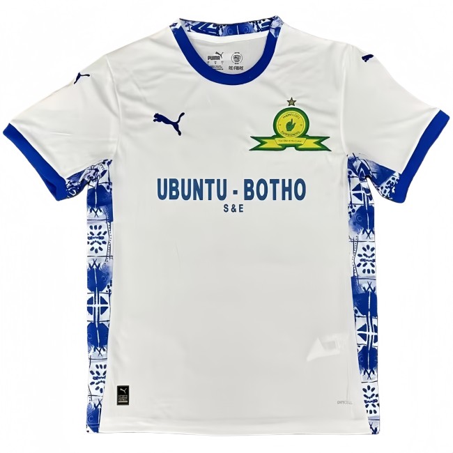 2025-26 Mens Mamelodi Sundowns away white Fans Soccer Jersey