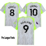 2025-26 Mens  Manchester City Third away Long Sleeve soccer Jersey