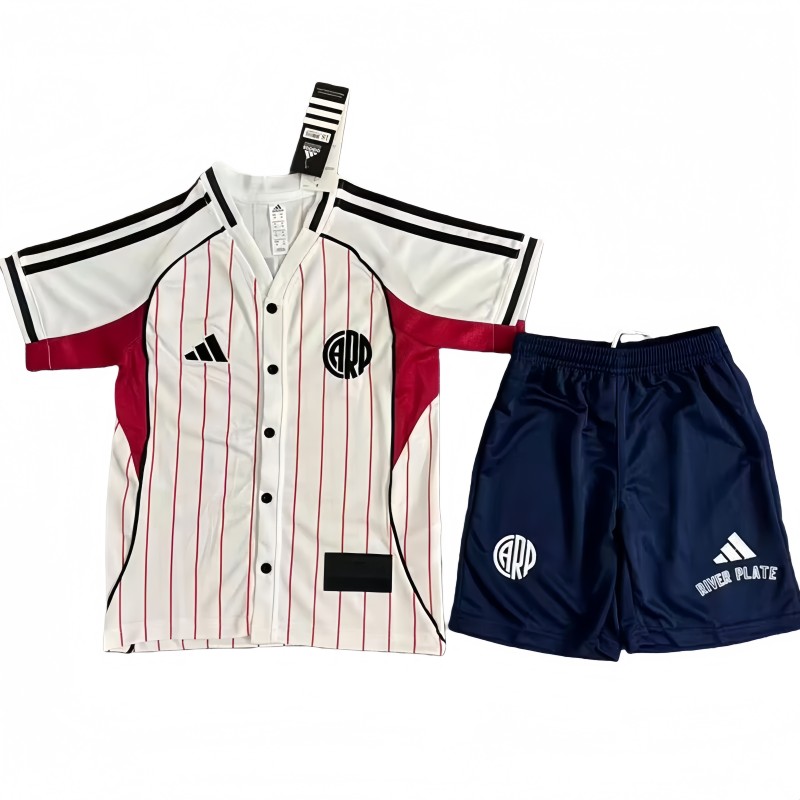 2025-26 Kids River Plate White Casual Edition  Baseball Jersey
