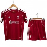 2025-26 Kids LIV home red soccer Jersey