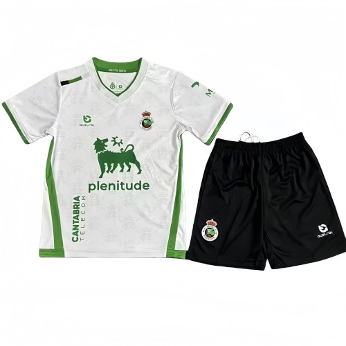 2025-26 KIDS Racing de Santander Home Soccer Jersey