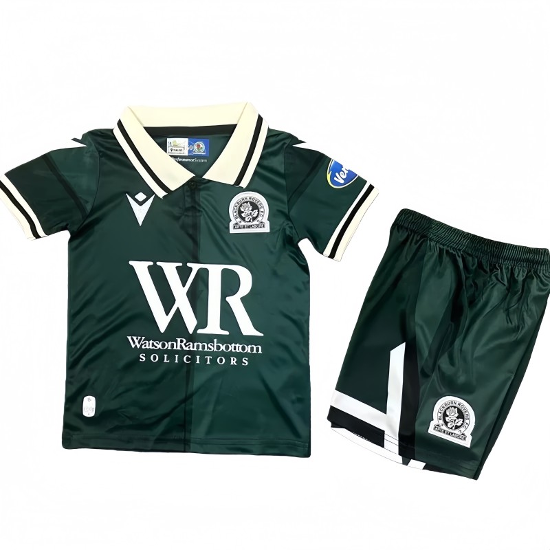 2025-26 Kids Blackburn Rovers away green soccer Jersey