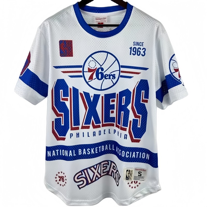 2026 76ERS White Retro High Quality Casual T-Shirt #MN