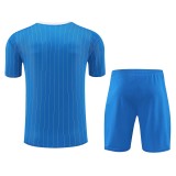 2025-26 Mens Real Madrid Lake Blue Training Short Suit