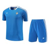 2025-26 Mens Real Madrid Lake Blue Training Short Suit