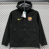 2025-26  Mens Barcelona Black Outdoor Windbreaker