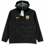 2025-26  Mens Barcelona Black Outdoor Windbreaker