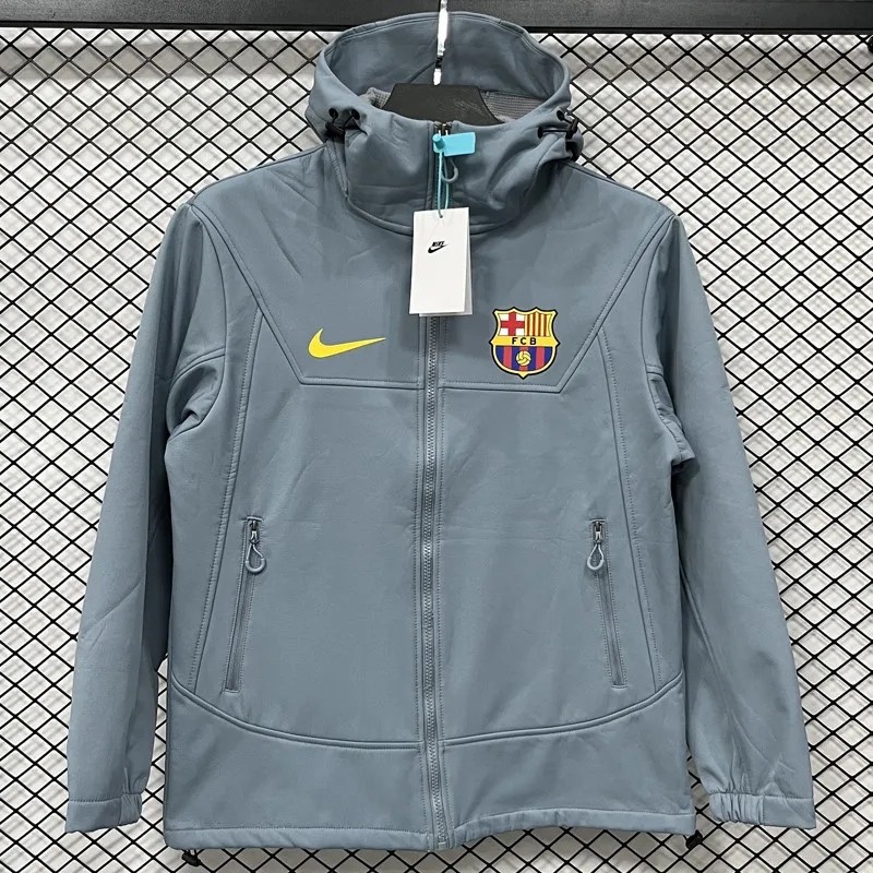2025-26 Mens Barcelona Light blue Outdoor Windbreaker