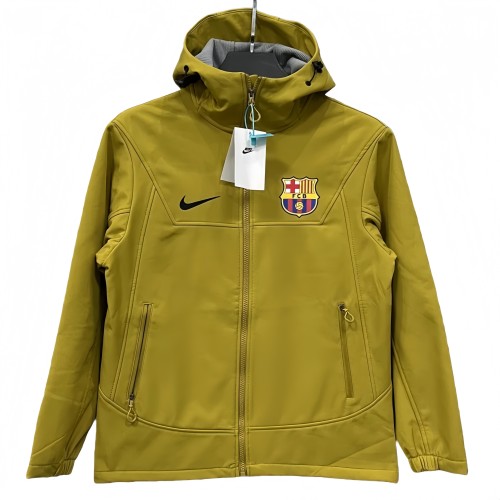 2025-26 Mens Barcelona Khaki Outdoor Windbreaker