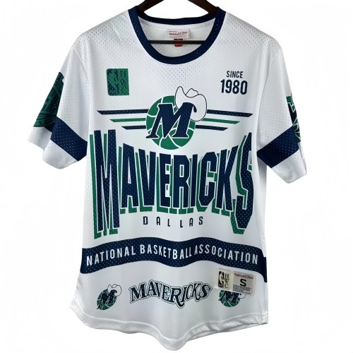 2026 Dallas Mavericks White Retro High Quality Casual T-Shirt #MN