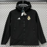 2025-26 Mens Real Madrid Black Outdoor windbreaker