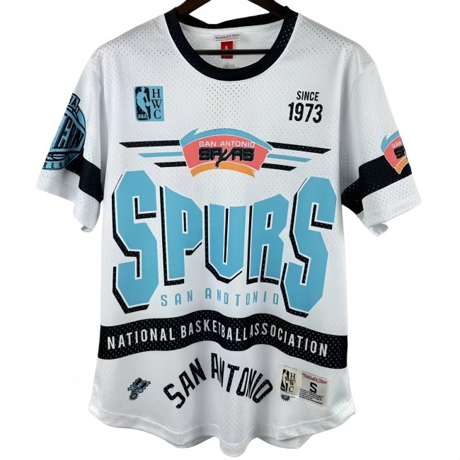 2026 SA SPURS White Retro High Quality Casual T-Shirt #MN