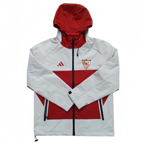 2025- 26 Mens Sevilla White Red Windbreaker
