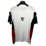 2025-26 Mens Sevilla White Black Red soccer Jersey