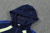 2025-26 Mens Boca Juniors Royal blue  Hoodie Jacket Tracksuit