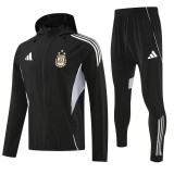 2025-26 Mens Argentina Black Hoodie Jacket Tracksuit
