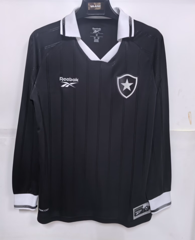 2025-26 Mens Botafogo away black Long Sleeve Soccer Jersey