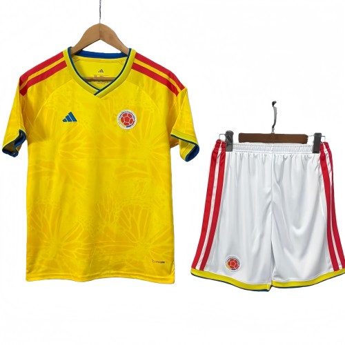 2026-27  KIDS Colombia home yellow soccer jersey