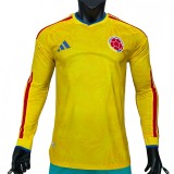 2026-27 Mens Colombia home yellow Player long sleeve soccer jersey