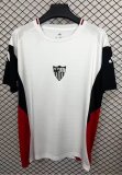 2025-26 Mens Sevilla White Black Red soccer Jersey