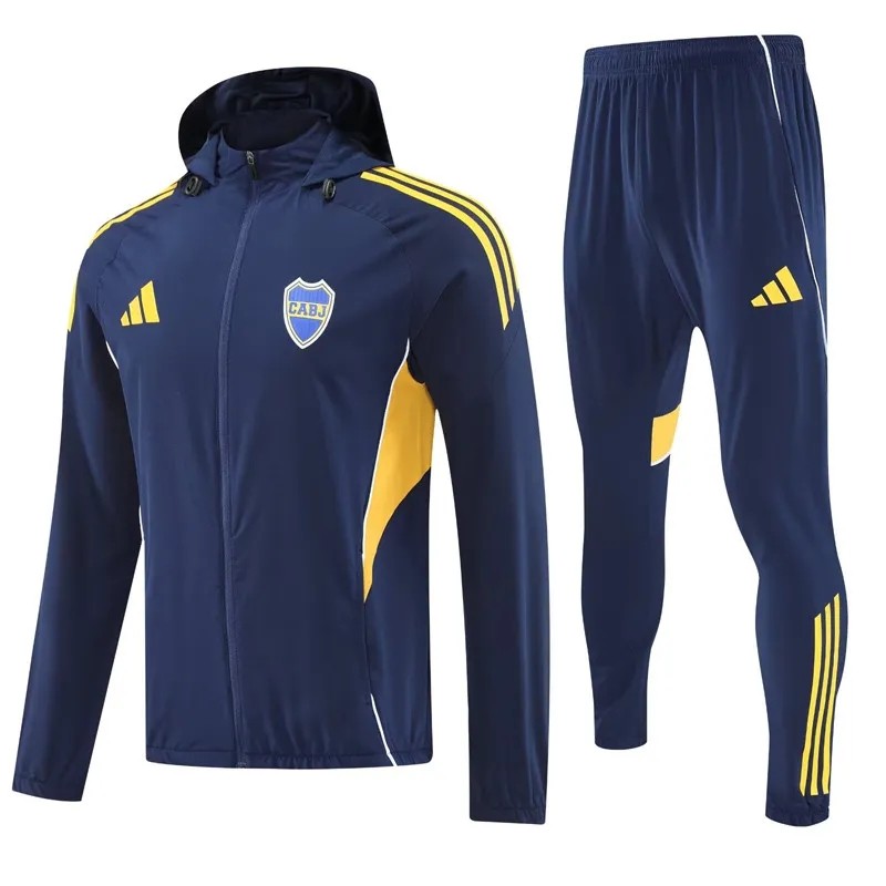 2025-26 Mens Boca Juniors  Royal blue Hoodie Jacket Tracksuit
