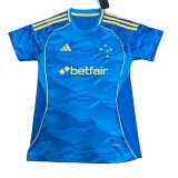 2025-26 Women Cruzeiro blue third away  soccer jersey