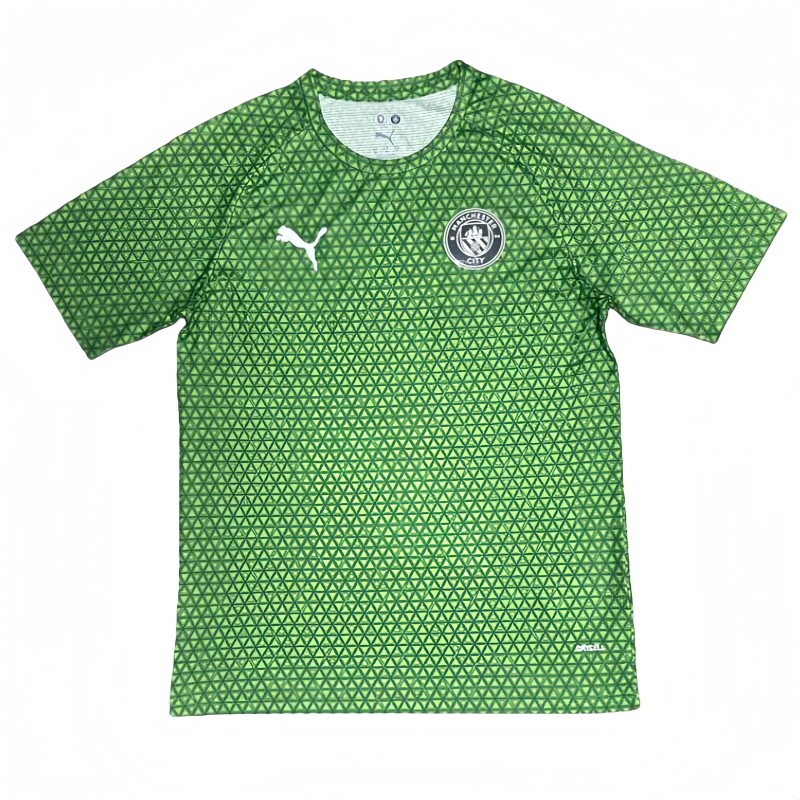 2025-26 Mens Manchester City green Pre-match  Soccer jersey