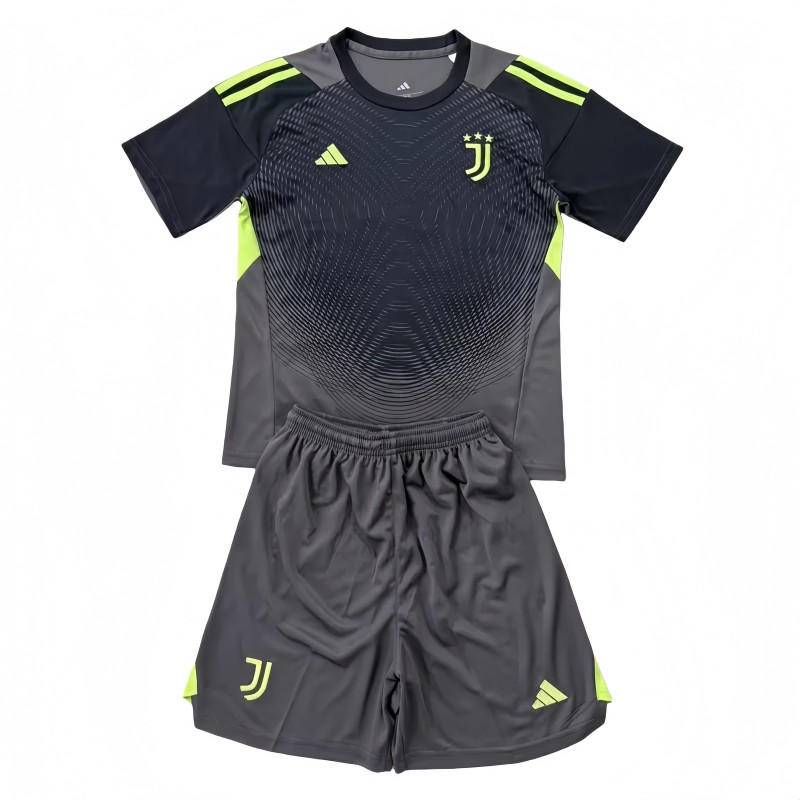 2025-26 kids Juventus Black GoalKeeper Soccer Jersey