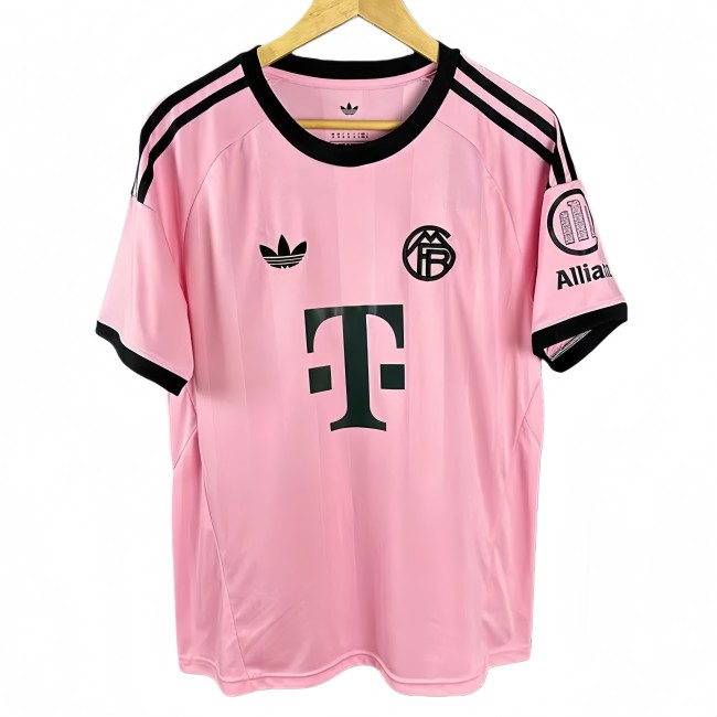 2025-26 Mens Bayern Munich Pink Goalkeeper soccer Jersey