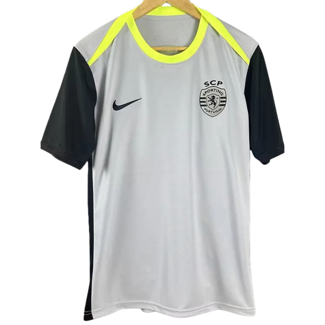 2025-26 Mens Sporting Lisbon Grey soccer Jersey