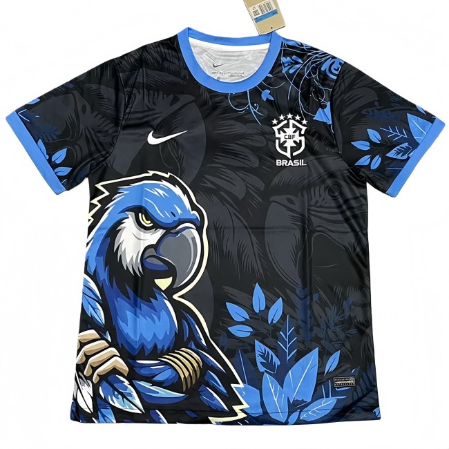 2025-26 Mens Brazil Black Blue Special Edition  soccer jersey