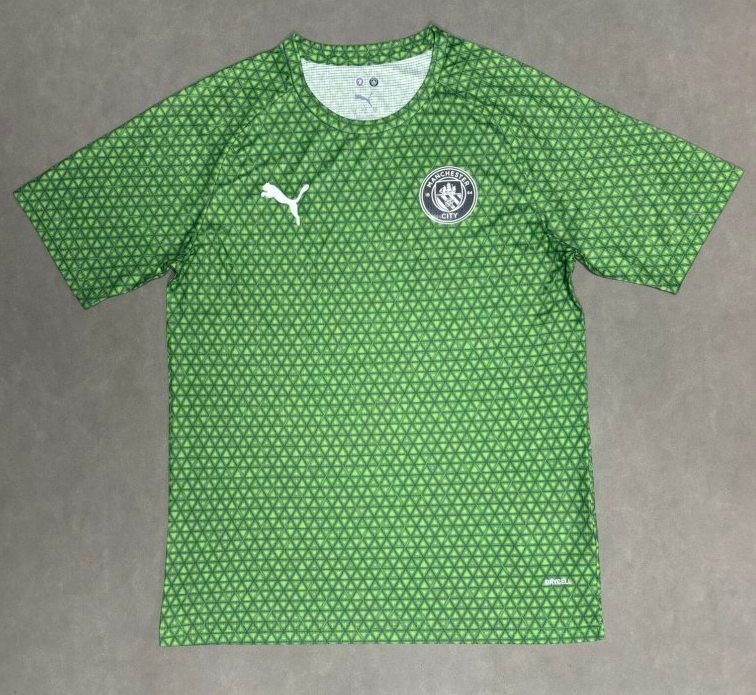 2025-26 Mens Manchester City green Pre-match  Soccer jersey
