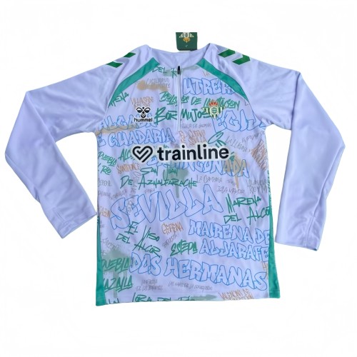 2025-26 Mens  Real Betis graffiti  Long Sleeve Soccer Jersey