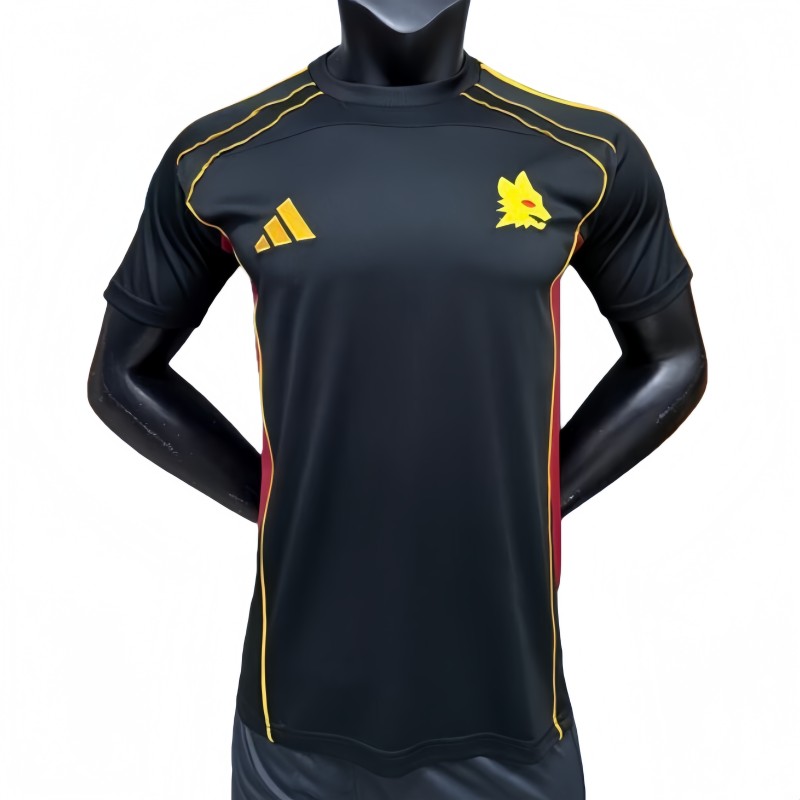 2025-26 Mens Roma black Player version  soccer Jersey