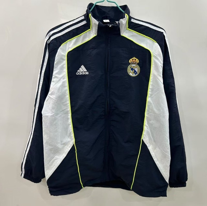 2025-26 Mens Real Madrid blue white windbreaker