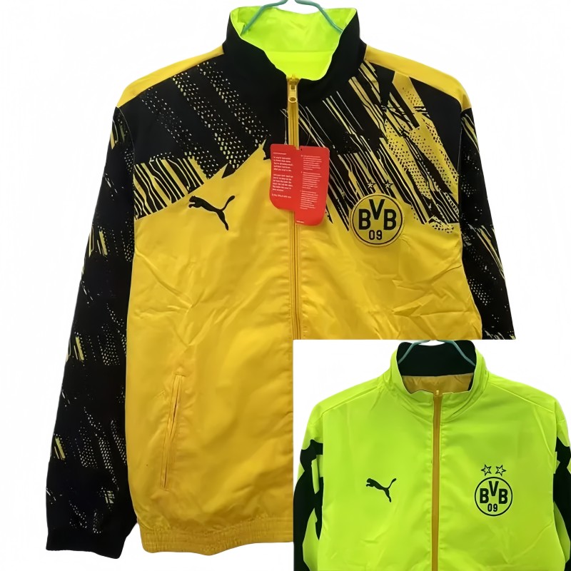 2025-26 Mens  Borussia Dortmund   Yellow & Fluorescent Green Double Sided Windbreaker