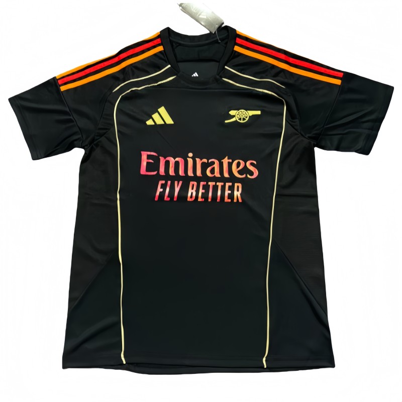 2025-26 Mens Arsenal Black  soccer Jersey