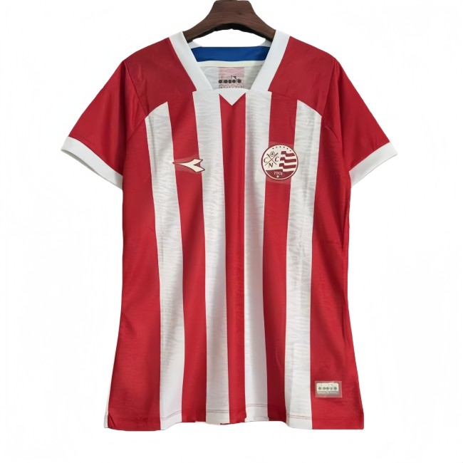 2025-26  Women Clube Nautico home  red soccer jersey