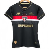 2025-26 Women  Sao Paulo Third away  black Soccer Jersey