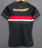 2025-26 Women  Sao Paulo Third away  black Soccer Jersey