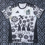 2025-26 Mens Mexico Black and white version Fans Soccer Jersey