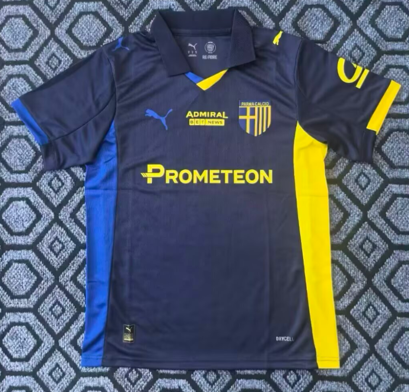2025-26 Mens Parma Calcio Fourth Away Dark Blue soccer Jersey