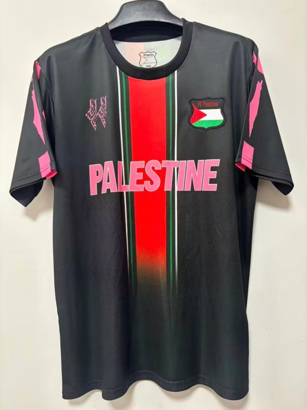 2025-26  Mens Palestine Special Edition black Soccer Jersey