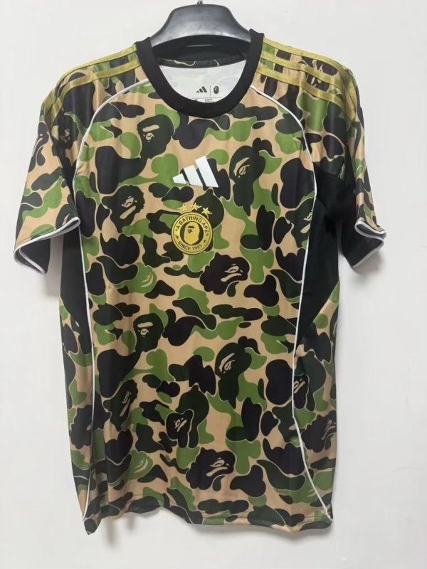 2025-26 Mens Bathing APE Green Special Edition soccer jersey