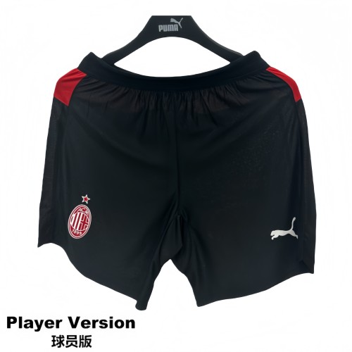 2025-26 Mens AC Milan  Home player version Shorts Pants
